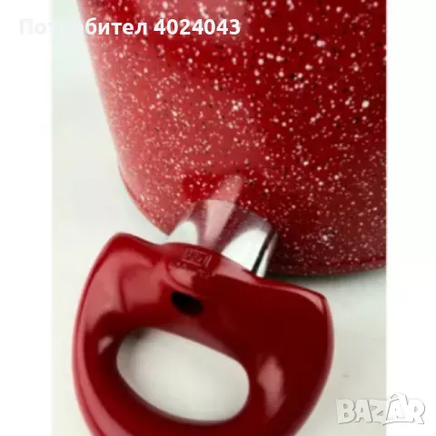 Тенджера Voltz OV54418A24D, 3.4л./9.5л., Дълбока, Мраморно покритие, Индукция, Червен, снимка 2 - Съдове за готвене - 47896774