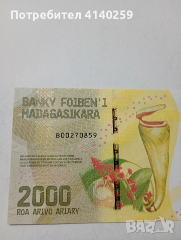 МАДАГАСКАР БАНКНОТА 2000 АРИАРИ 2017 Г , снимка 4 - Нумизматика и бонистика - 52974369