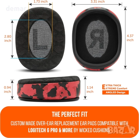 WC FreeZe V2 G PRO X – Ъглови охлаждащи гел наушници за Logitech G Pro X, снимка 5 - Bluetooth слушалки - 51933057