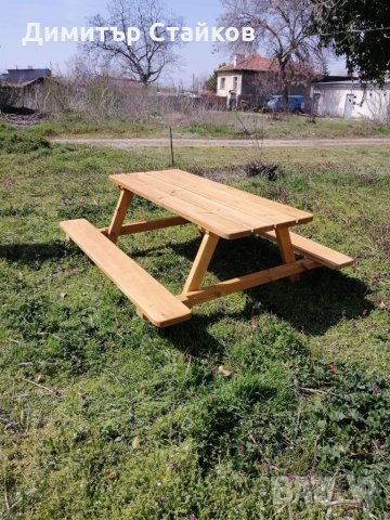 Маса с пейки, снимка 2 - Градински мебели, декорация  - 32396835