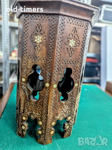 Антикварна сирийска маса – масивен орех и инкрустация, снимка 9 - Антикварни и старинни предмети - 53289124