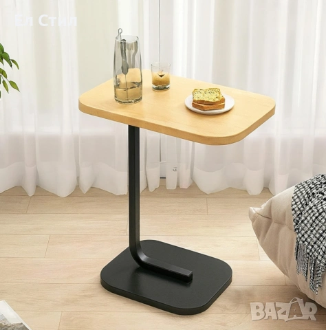 Многофункционална C-образна масичка за кафе, за хол и спалня, снимка 5 - Маси - 53575086