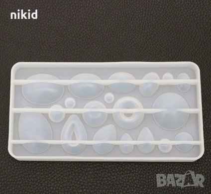 Кръг елипс овал капка силиконов молд форма фондан шоколад смола , снимка 2 - Форми - 33606415