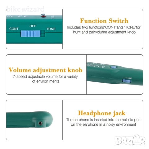 Gobesty Cable Tracker, търсачка на кабели, тестер на кабели НОВО, снимка 3 - Други инструменти - 52554012