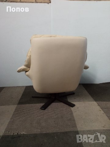 Комфортно кожено дизайнерско кресло ,Lotus", снимка 5 - Дивани и мека мебел - 39924267