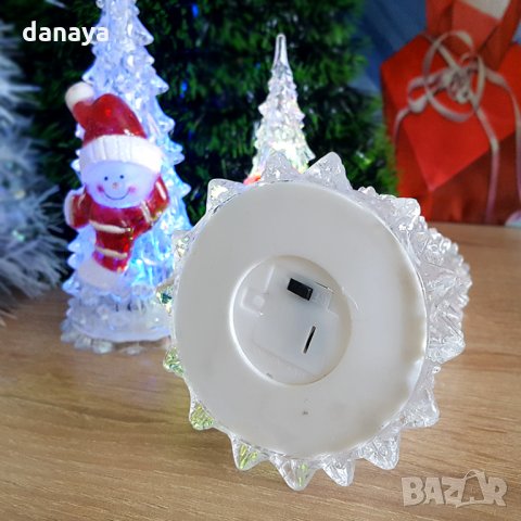 1207 Светеща коледна елхичка с Дядо Коледа или Снежко 3 размера, снимка 8 - Декорация за дома - 26744731