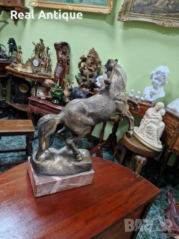 Страхотна антикварна френска бронзова фигура статуетка , снимка 7 - Антикварни и старинни предмети - 53511031