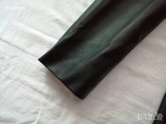 Topshop дамско кожено яке - блейзър в черен цвят р-р S (EU 36), снимка 8 - Якета - 43493473