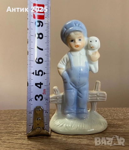 Винтидж порцеланова фигурка „Момче с агънце“, снимка 5 - Антикварни и старинни предмети - 52829642