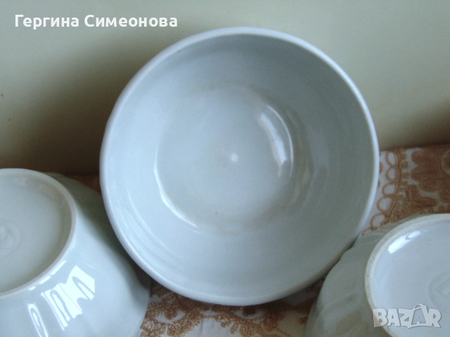 Шест купички стар български порцелан, снимка 10 - Чинии - 52775394