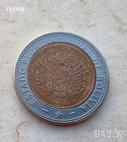 Монети. Боливия. 50 сентавос, 1, 2 и 5 боливиано. 4 бройки . , снимка 4 - Нумизматика и бонистика - 38533850