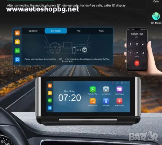 Универсална навигация + видеорегистратор ANDROID Wireless Carplay & Android Auto DVR AirPlay BT FM A, снимка 2 - Аксесоари и консумативи - 43544799
