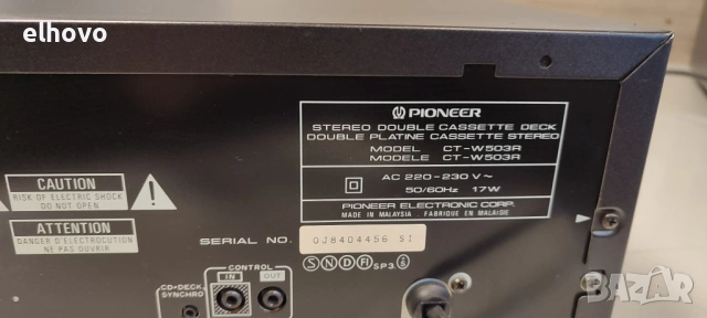 Дек Pioneer CT-W503R, снимка 8 - Декове - 53506048