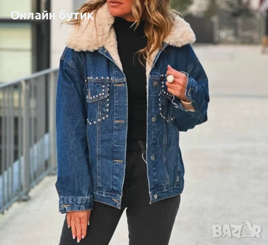 Дамско яке деним , снимка 1