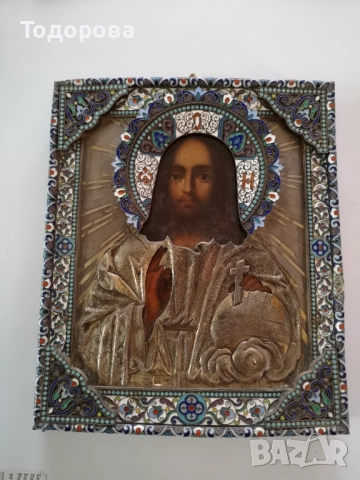 Лот сребърни икони Царска Русия,икона ,емайл/златна сребърен сребро 84/12000 евро, снимка 2 - Икони - 51951319