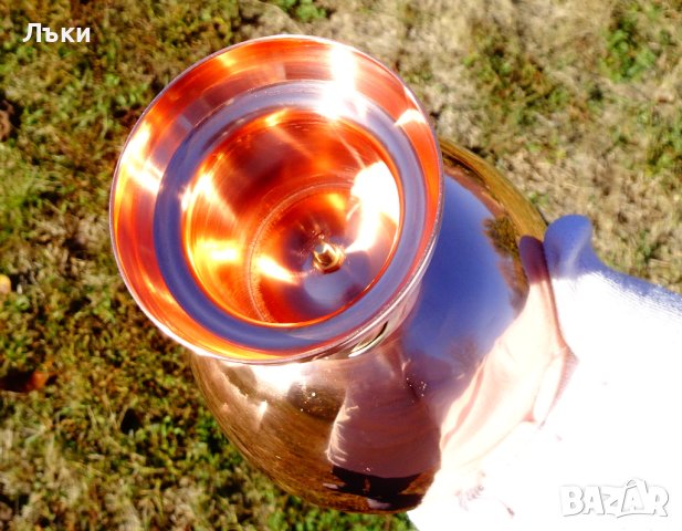 Меден бокал,медна чаша за вино,шампанско. , снимка 9 - Антикварни и старинни предмети - 42936630