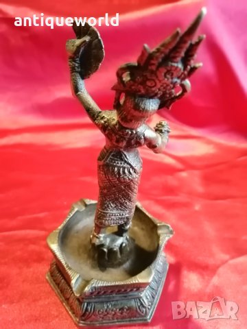 Бронзова  Фигура , Статуетка ,Индуистка Богиня ,Кали ,Буда , снимка 3 - Антикварни и старинни предмети - 35272096