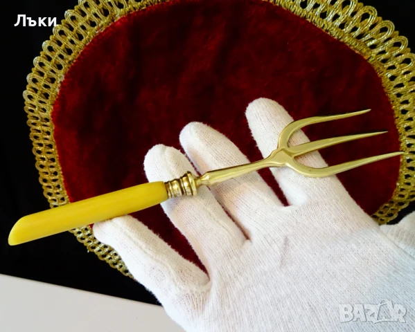 Бронзова вилица,тризъбец,каталин. , снимка 7 - Антикварни и старинни предмети - 50689747