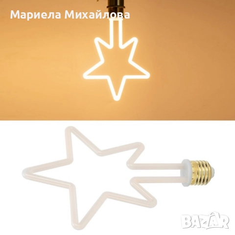 Коледна декоративна LED крушка – топла светлина!, снимка 2 - Декорация за дома - 52651596