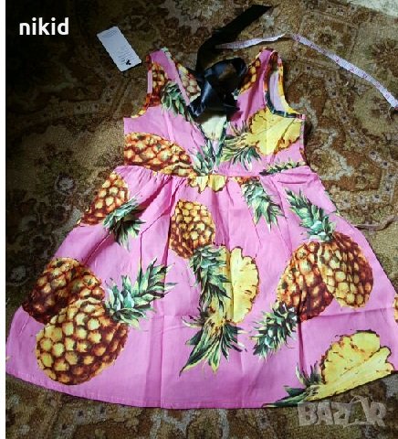 Детска рокля на ананас ананасчета ананаси, снимка 3 - Детски рокли и поли - 26353650