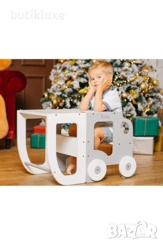 Помощна кула Монтесори 2в1, снимка 4 - Мебели за детската стая - 47986401