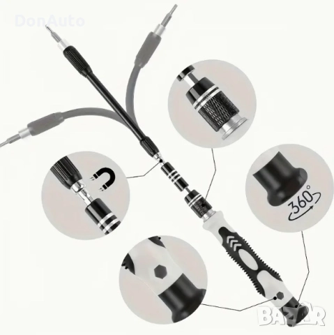 Прецизен комплект отвертки, снимка 5 - Аксесоари и консумативи - 51830277