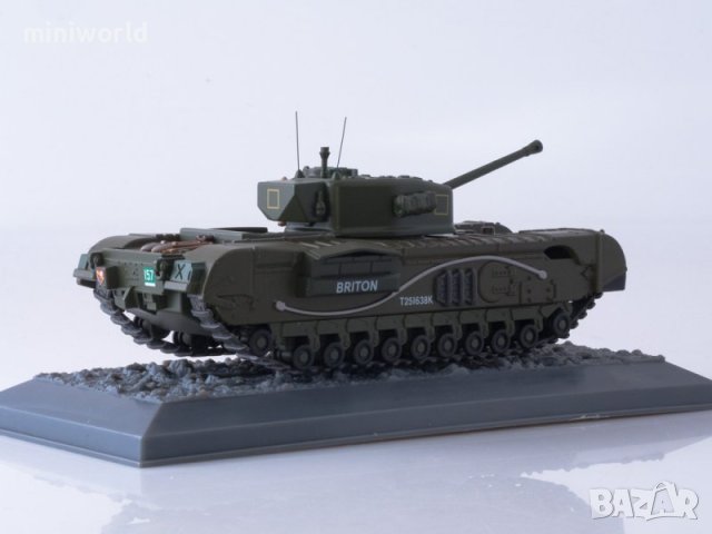 Churchill MK Великобритания танк 1944 - мащаб 1:43 на DeAgostini моделът е нов в блистер, снимка 3 - Колекции - 43966988