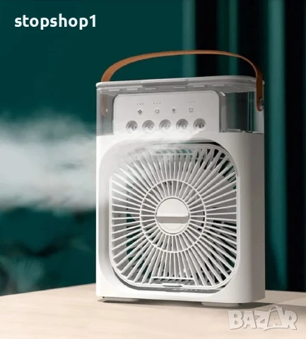 Air Cooler Fan вентилатор с осветление и овлажняване с USB , снимка 2 - Вентилатори - 50850537