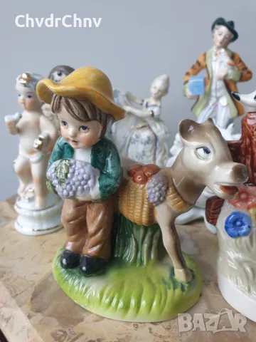 8бр малки порцеланови фигури/деца-музиканти-бебета-птица/статуетки 8-17см, снимка 2 - Статуетки - 50289596