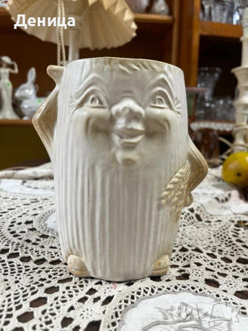 Голям симпатяга🤍 Разпознат като винтидж съд за прибори, но според мен в идеален за главички чесън🫶, снимка 1