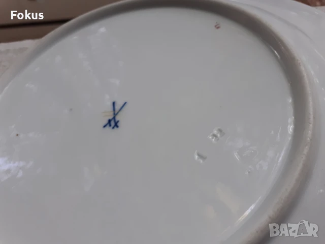 Стара чиния порцелан Meissen, снимка 4 - Антикварни и старинни предмети - 50919237