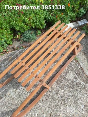 Дървена шейна от соца, снимка 3 - Зимни спортове - 52176903