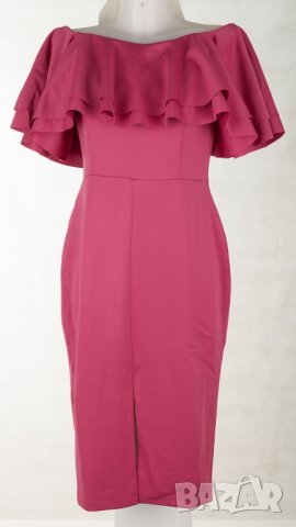 Розова парти рокля с волани марка Onyx , снимка 2 - Рокли - 29031127