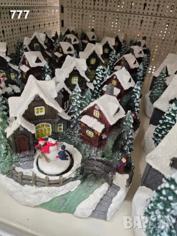 светещи коледни декорации сцени