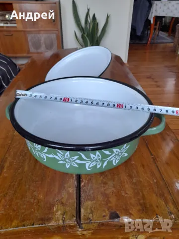 Стара Емайлирана тенджера #10, снимка 6 - Други - 48297400