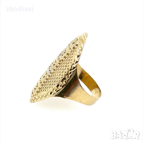 Златен дамски пръстен 2,66гр. размер:59 14кр. проба:585 модел:23025-1, снимка 2 - Пръстени - 44856082