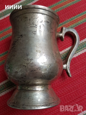 Посребрена халба чаша, снимка 3 - Антикварни и старинни предмети - 52882557