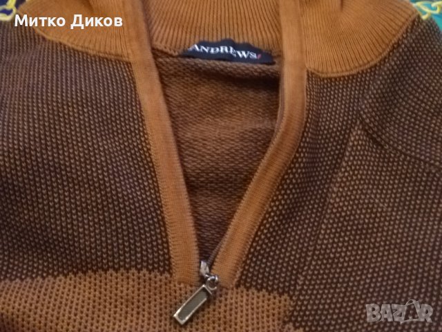 Пуловер Андрюс нов 50% вълна размер М на половин цена, снимка 4 - Пуловери - 43975379