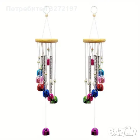 Успокояващи Цветни,Алуминиеви Вятърни Камбанки, снимка 7 - Декорация за дома - 49765273