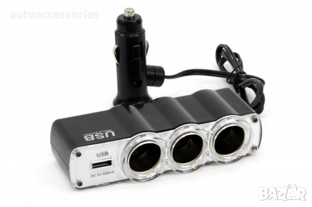 3000052367 Разклонител за запалка SOC4, 3 + 1 USB 01031, снимка 1 - Аксесоари и консумативи - 32849059