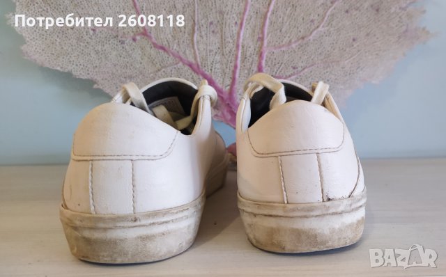 LEVI’S кожени бели кецове/маратонки №40, снимка 6 - Кецове - 38445445
