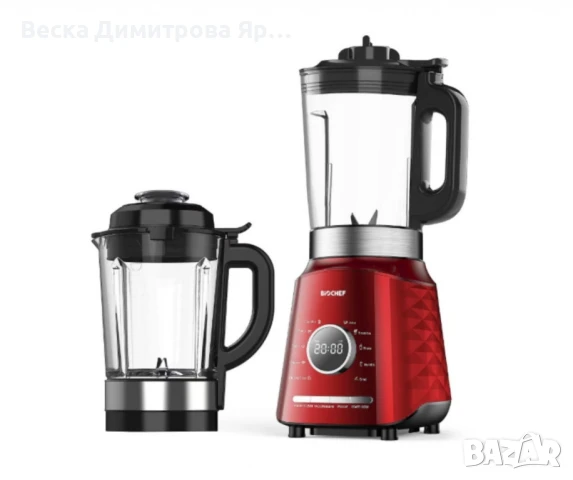 Вакуумен блендер и уред за приготвяне на супи Aurora - черен, червен, снимка 11 - Блендери - 50913345