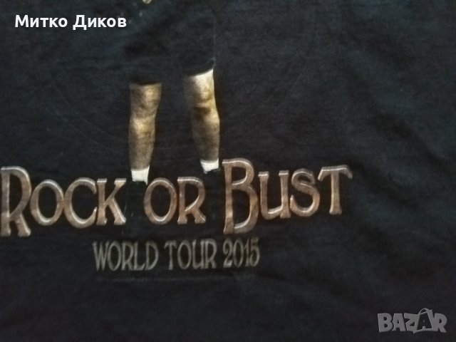   AC/DC World Tour 2015 памучна тениска маркова на Фрути размер Л, снимка 7 - Тениски - 37517700