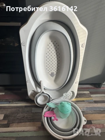 Корито сгъваемо за бебе комплект