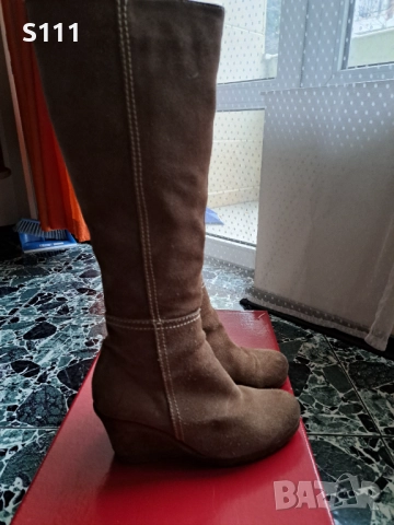 Луксозни ботуши Vera Pelle Italy естествен велур, снимка 3 - Дамски ботуши - 52672280