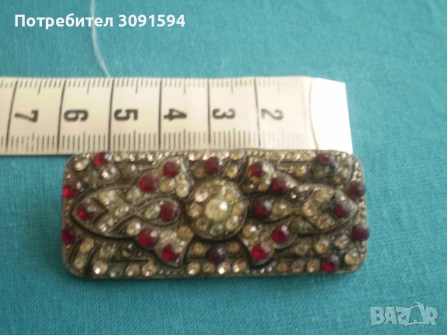  рядка Колекционерска антикварна   брошка, снимка 6 - Антикварни и старинни предмети - 37538022