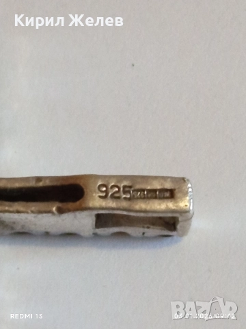 Класически сребърен кръст с равномерно разположени малки фасетирани кристали ЦИТРИН 39217, снимка 6 - Колиета, медальони, синджири - 52960830