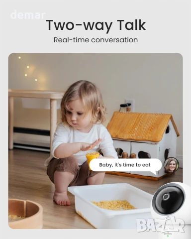 Youkey 2.5K вътрешна камера за сигурност, бебефон с 5GHz/2.4GHz WiFi, снимка 8 - IP камери - 51317133