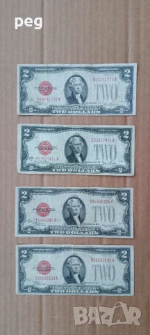 Банкноти $2 долара 1928 г. Red Seal /червен печат/