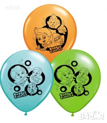 Рибки Гупи балони Bubble Guppies Обикновен надуваем латекс латексов балон парти рожден ден , снимка 3 - Други - 24186490